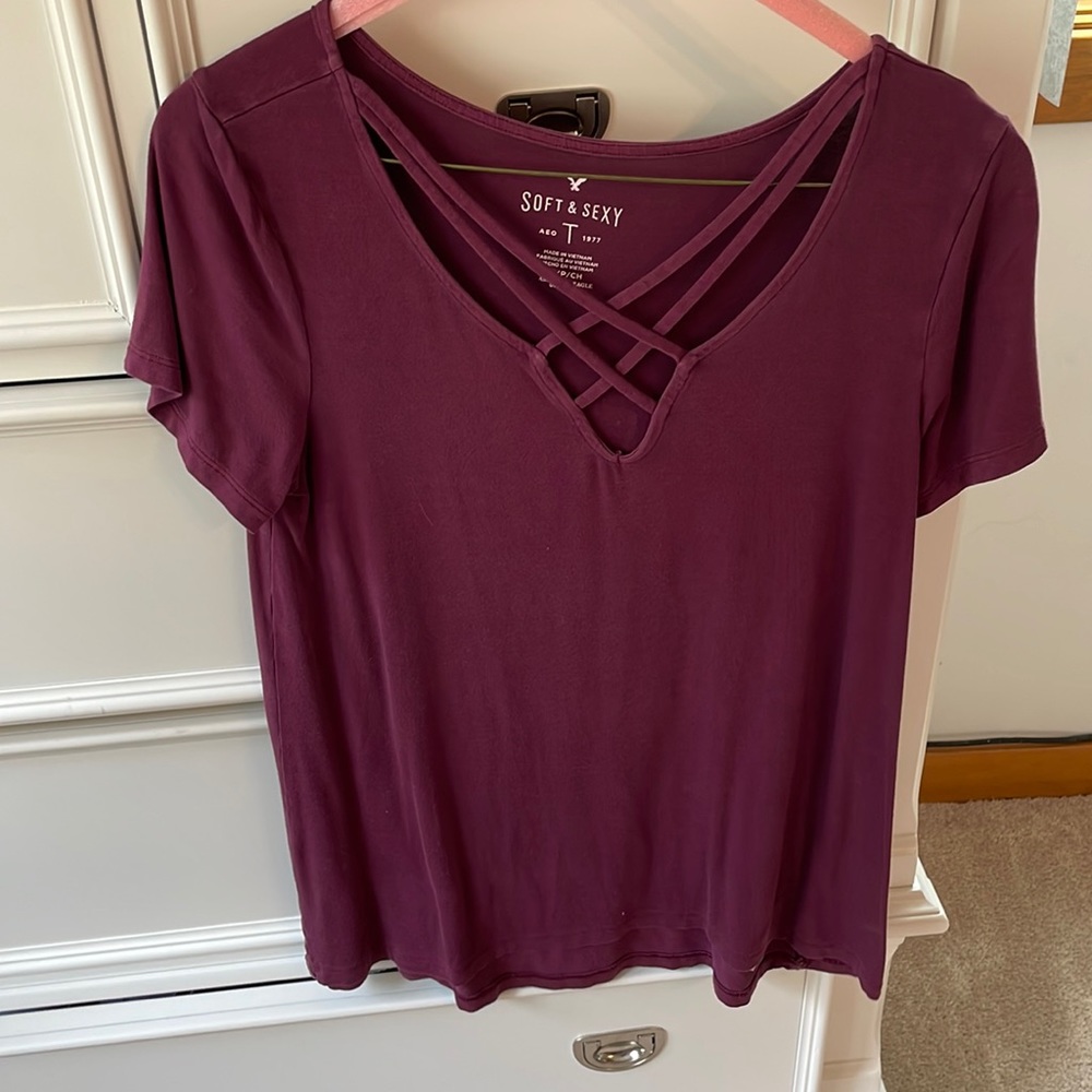 American Eagle Soft and Sexy Crisscross top